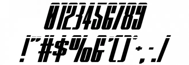 MOON Runner Laser Italic Font OTHER CHARS