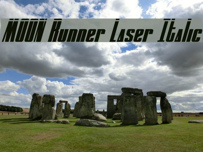 MOON Runner Laser Italic Caratteri examples