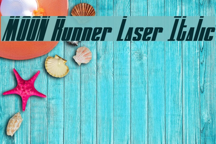 MOON Runner Laser Italic Caratteri examples