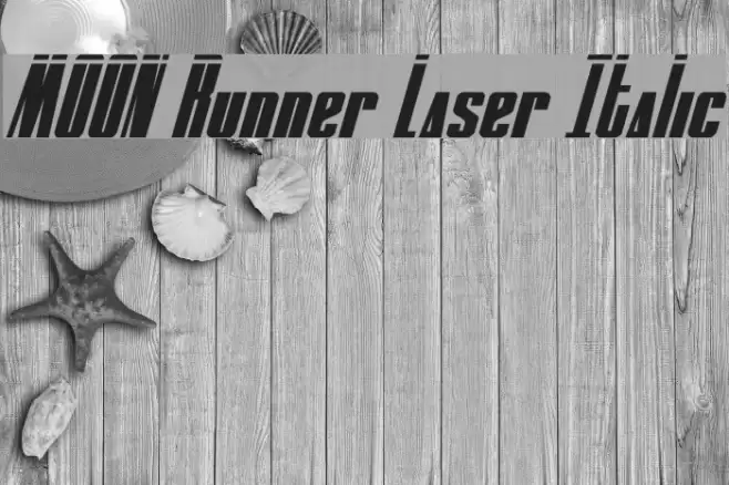 MOON Runner Laser Italic Font examples