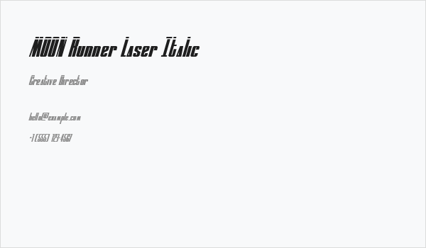 MOON Runner Laser Italic Business Card