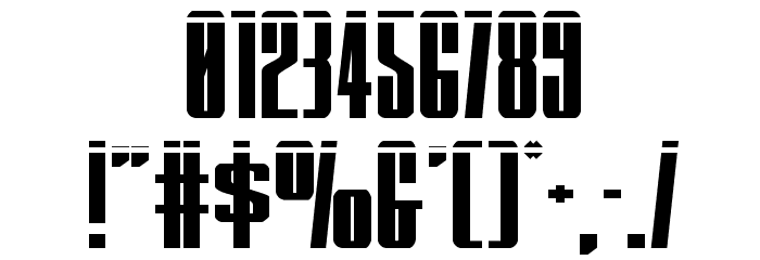 MOON Runner Laser Font OTHER CHARS
