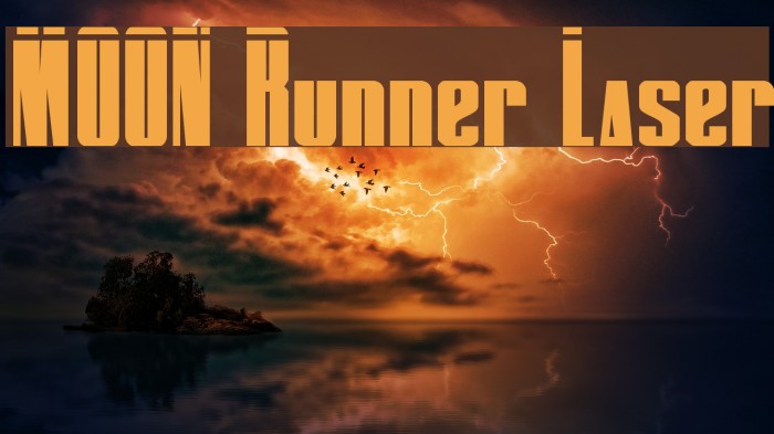 MOON Runner Laser Font examples