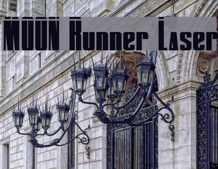 MOON Runner Laser Font examples