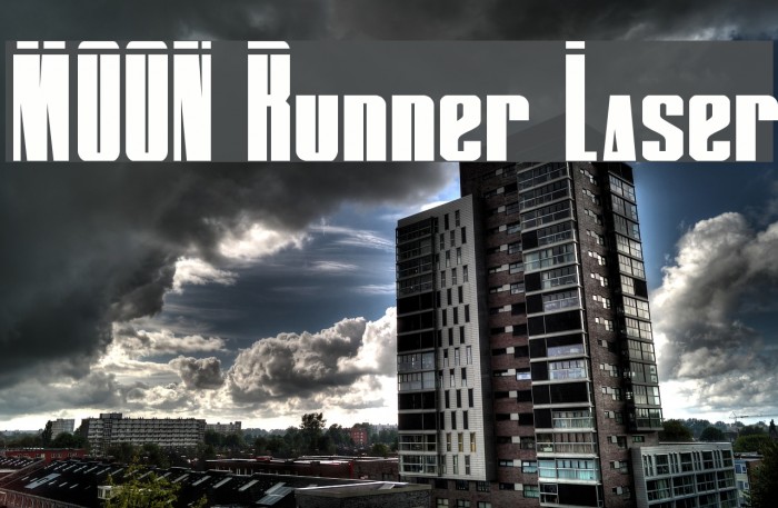 MOON Runner Laser Font examples