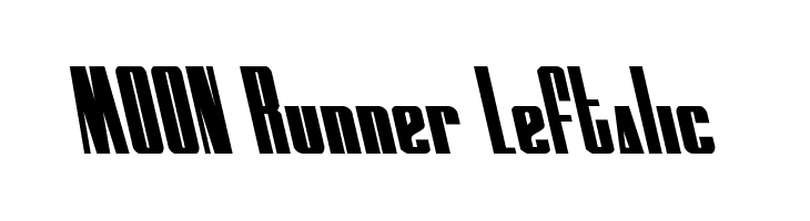 MOON Runner Leftalic Caratteri
