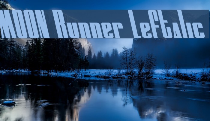 MOON Runner Leftalic Font examples