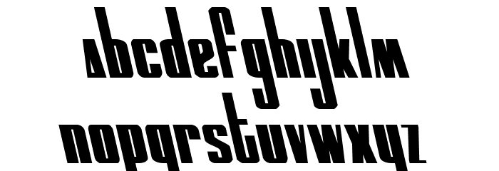 MOON Runner Leftalic Font LOWERCASE