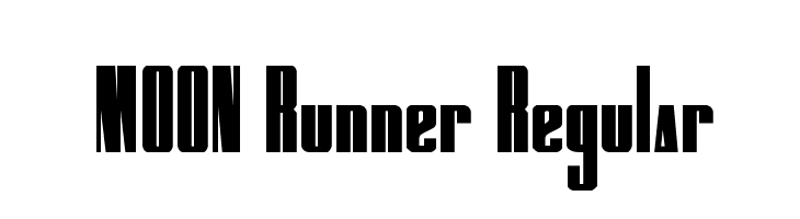 MOON Runner Regular Caratteri