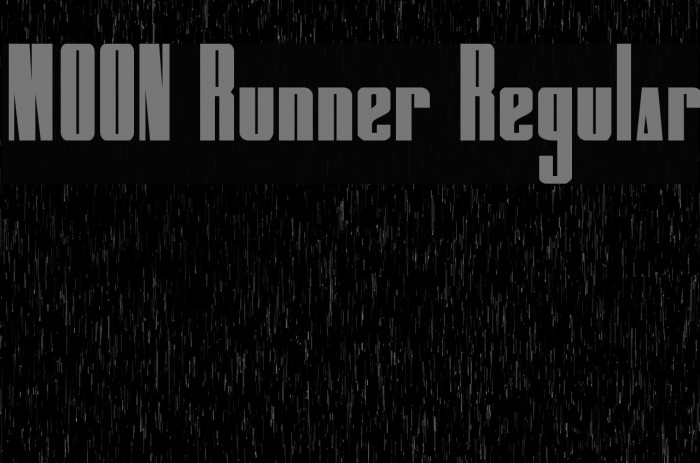 MOON Runner Regular Font examples