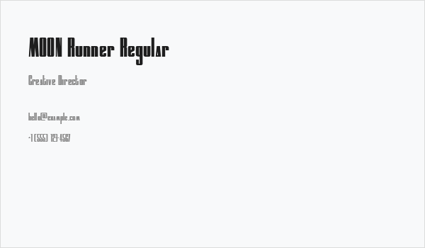 MOON Runner Regular Business Card