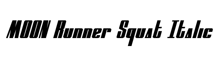 MOON Runner Squat Italic Caratteri