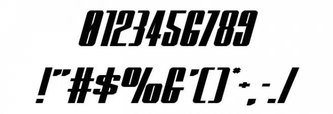 MOON Runner Squat Italic Font OTHER CHARS