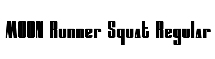 MOON Runner Squat Regular  Frei Schriftart Herunterladen