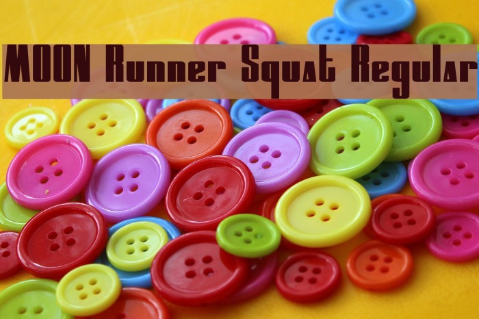MOON Runner Squat Regular Font examples