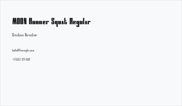 MOON Runner Squat Regular Business Card