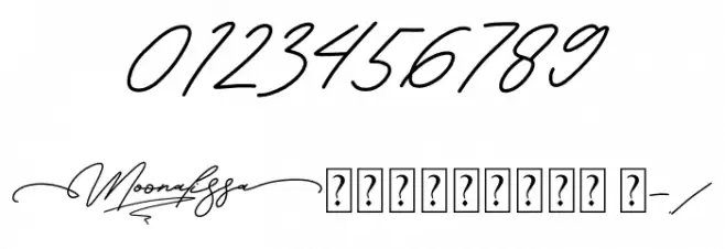 MOONALISSA DEMO Font OTHER CHARS