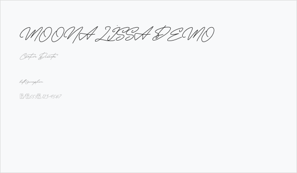MOONALISSA DEMO Business Card