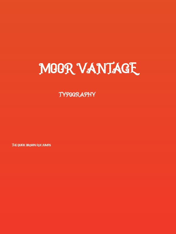 MOOR VANTAGE Poster