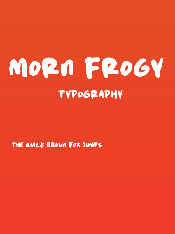 MORN FROGY Poster
