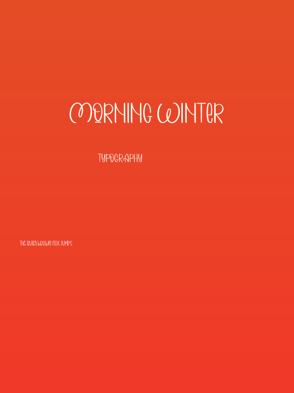 MORNING WINTER Poster