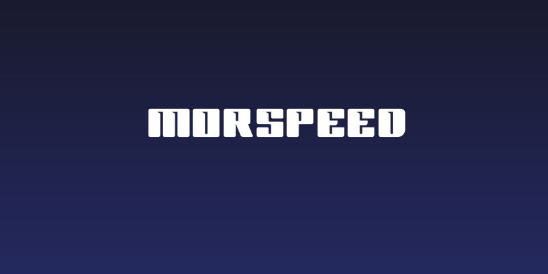 MORSPEED Social Header