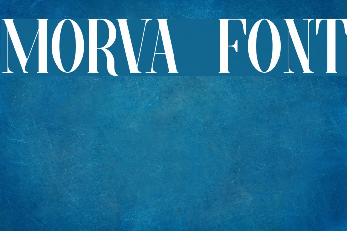 MORVA Font examples