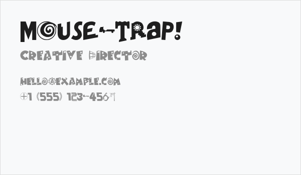 MOUSE-TRAP! Business Card