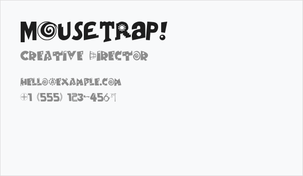 MOUSETRAP! Business Card
