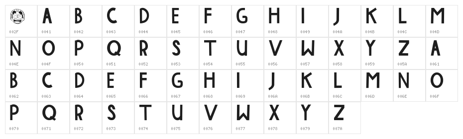 MOVE-ON Character Map
