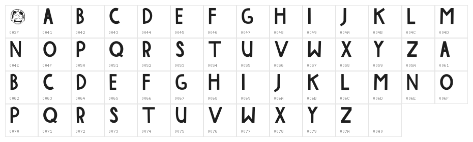MOVE ON Character Map