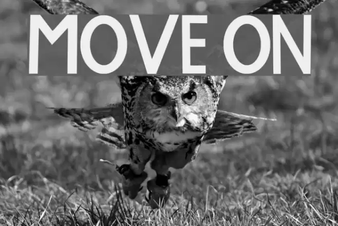 MOVE ON Font examples