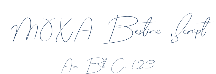 MOXA Bestine Script Font Preview