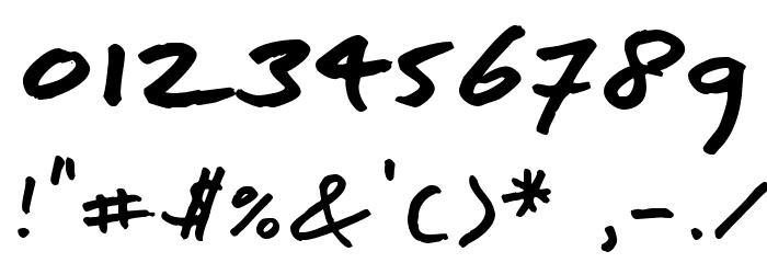 MoanHand Font OTHER CHARS