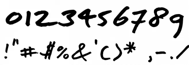 MoanHand Font OTHER CHARS