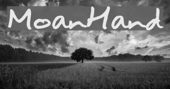 MoanHand Font examples