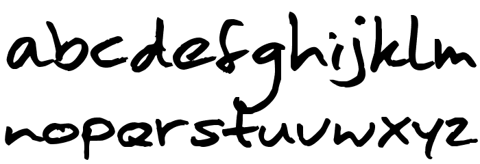 MoanHand Font LOWERCASE