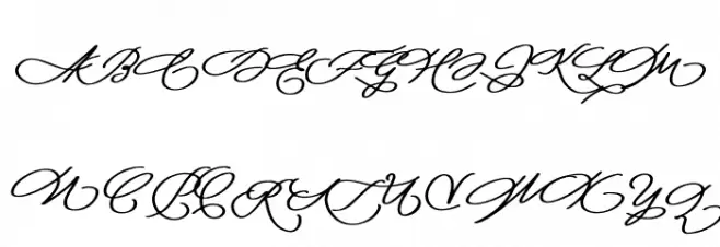 Moana Script Caratteri MAIUSCOLE