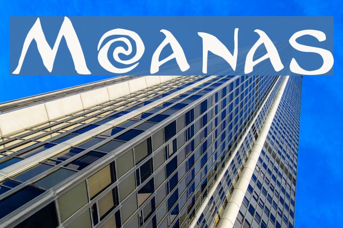 Moanas Font examples