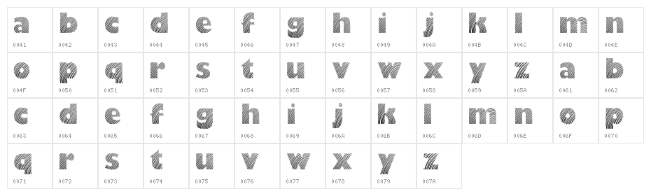 Moare Light Character Map