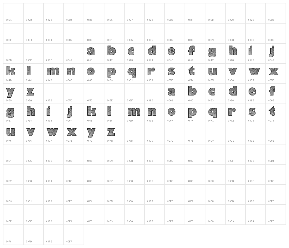 Moaren Regular Character Map