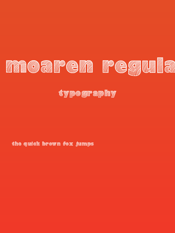 Moaren Regular Poster