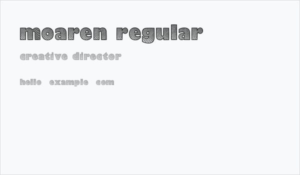 Moaren Regular Business Card