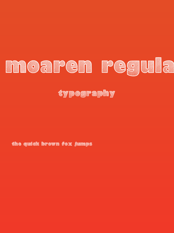 Moaren Regular Poster