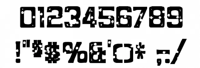 Mob Concrete Font OTHER CHARS