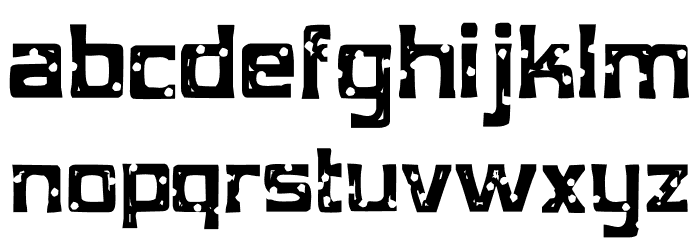 MobConcrete-Regular Font LOWERCASE