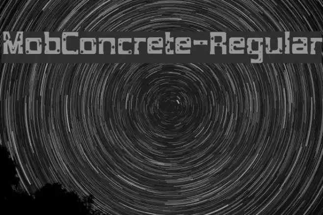 MobConcrete-Regular Font examples