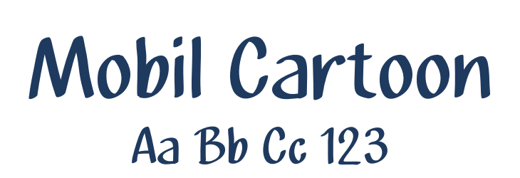 Mobil Cartoon Font Preview