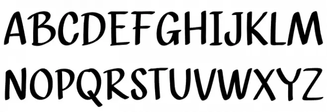 Mobil Cartoon Polices MAJUSCULES