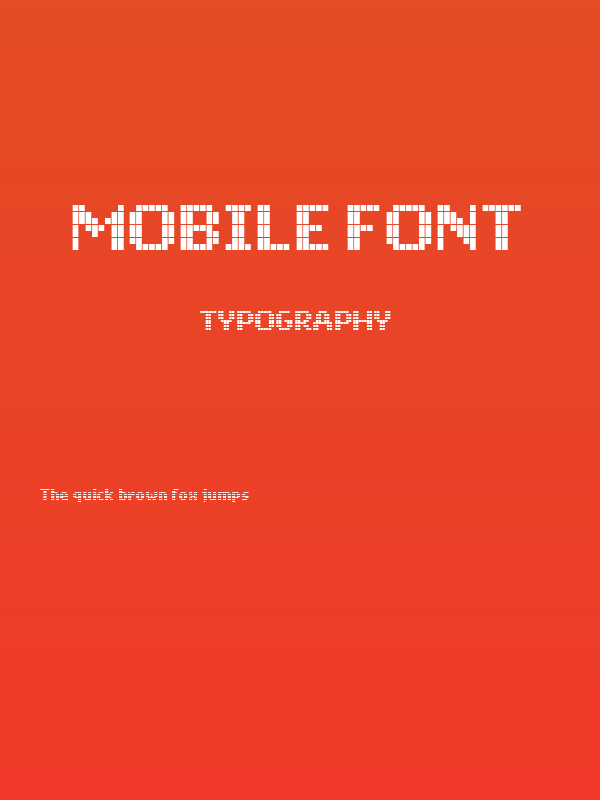 Mobile Font Poster